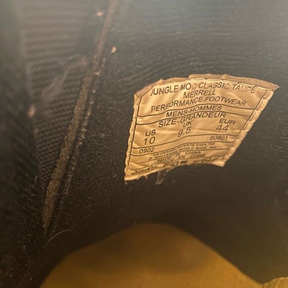 MERRELL Men’s Jungle Moc Dark Earth Nubuck Performance Footwear Size 10 - Picture 2 of 10